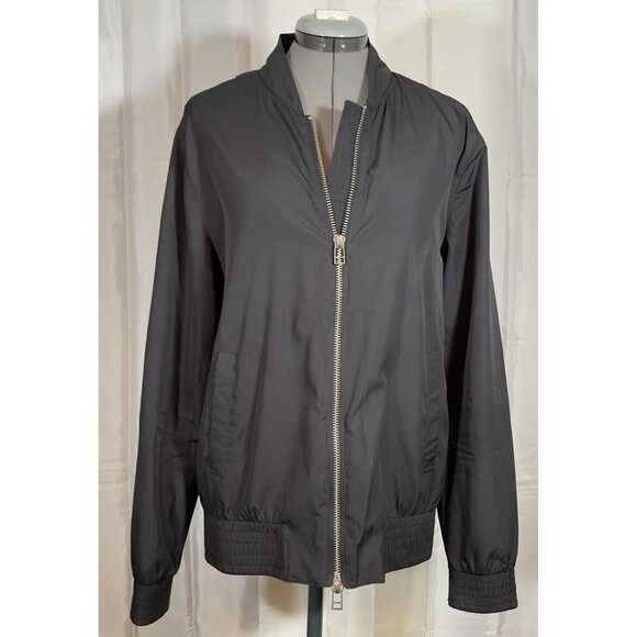 Slate & Stone Classic Black Zip Bomber Jacket Lightweight Lined Pockets Medium M - Picture 1 of 7